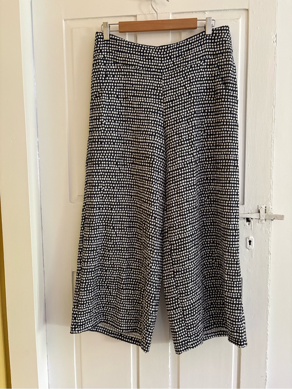 Black & White Polka Dot Wide-Leg pants